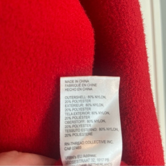 NVLT Red Blazer Classic Knit Suit Jacket - Picture 8 of 9